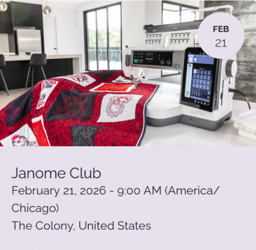 Janome Club at Sewcial Creatives