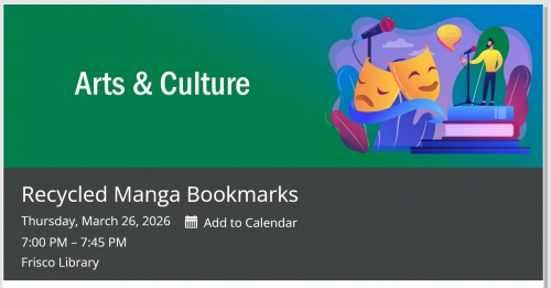 Recycled Manga Bookmarks at Frisco Library