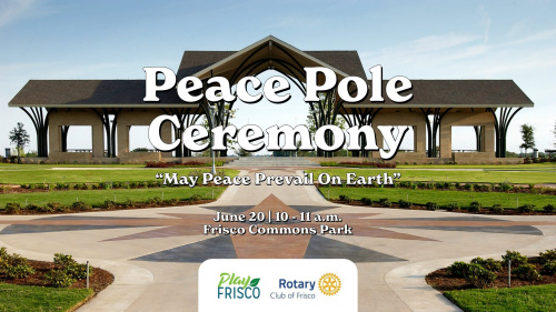 Peace Pole Dedication Ceremony at Frisco Commons Park